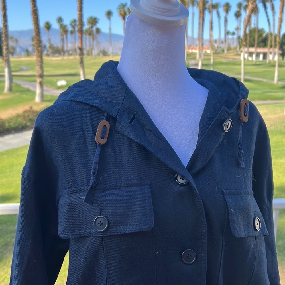 Ralph Lauren utility linen navy blue jacket sz large - Picture 4 of 10